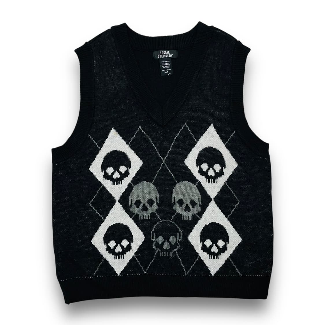 Social Collision skull Sweater Vest 상품이미지1
