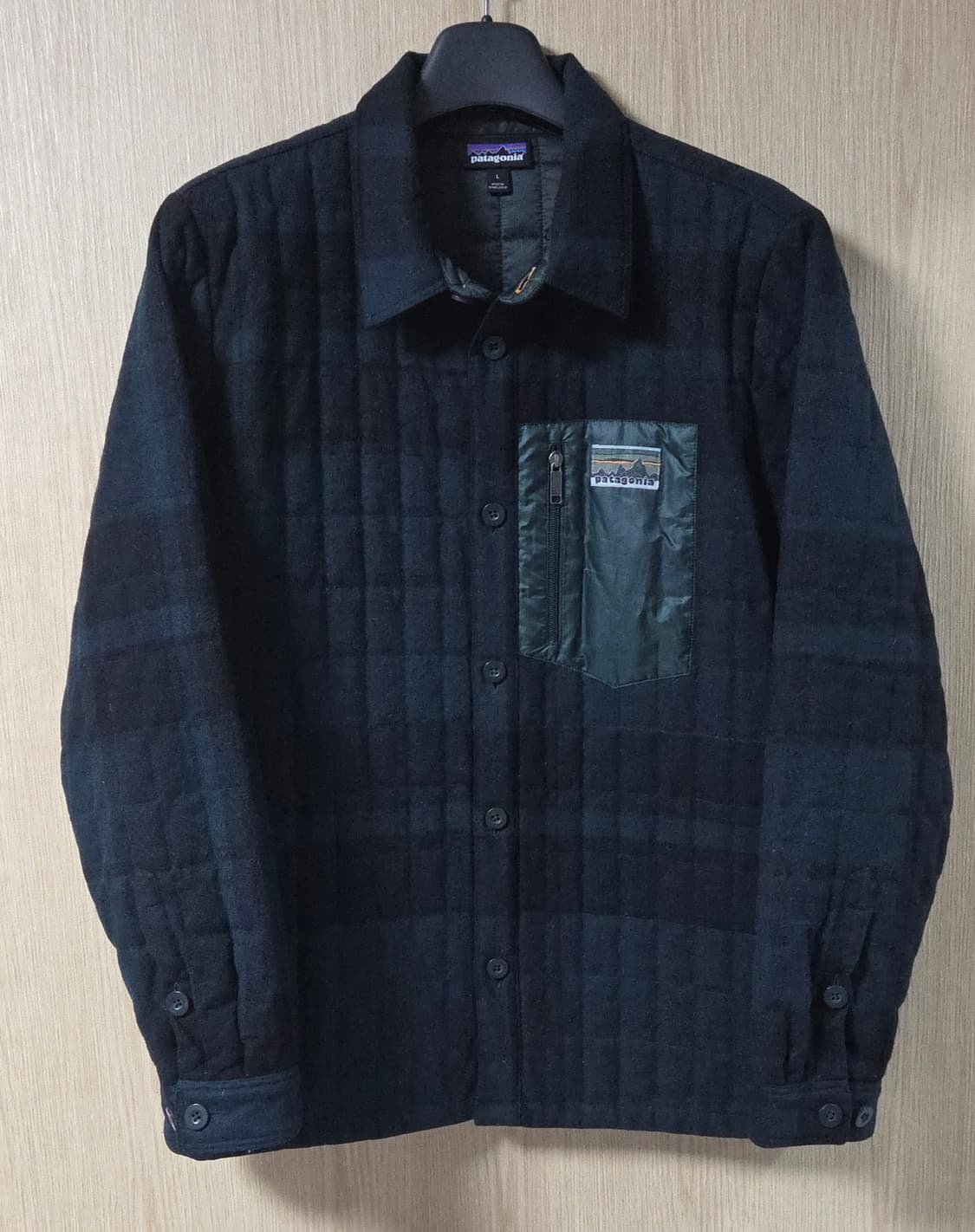 (착샷) 파타고니아 울 다운 셔츠 타탄체크 자켓 상품이미지1