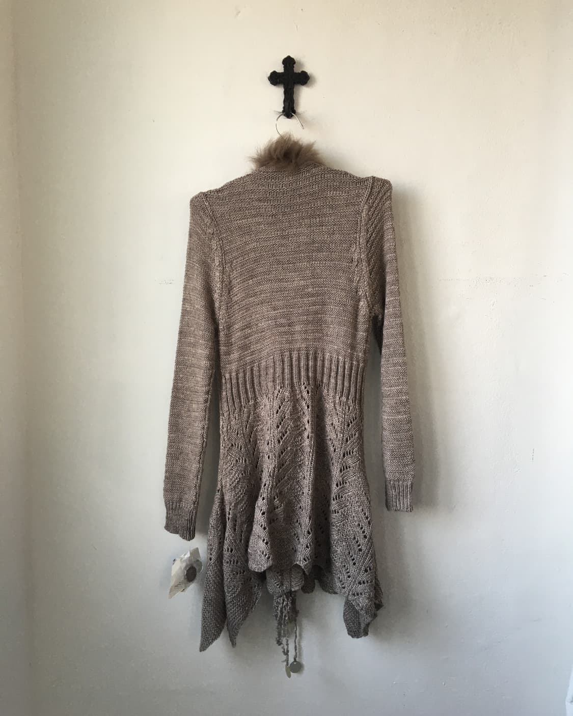Fur trimming knit cardigan 상품이미지3