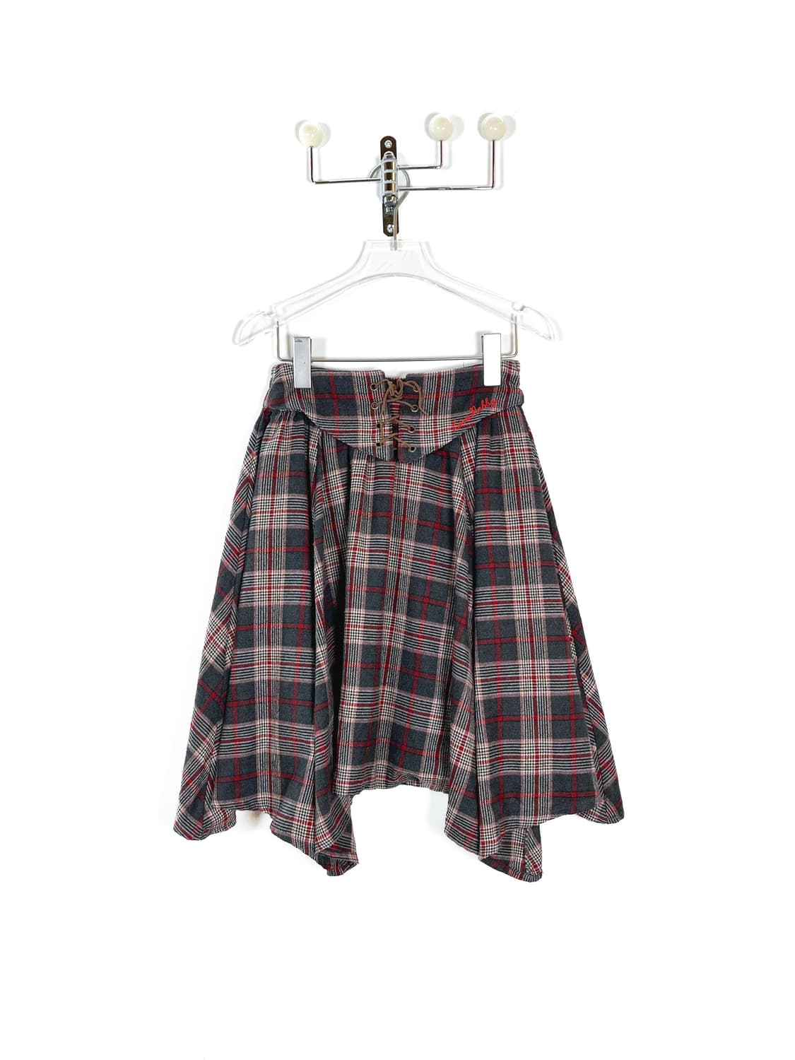  빈티지 체크 레이어드 스커트 상품이미지1