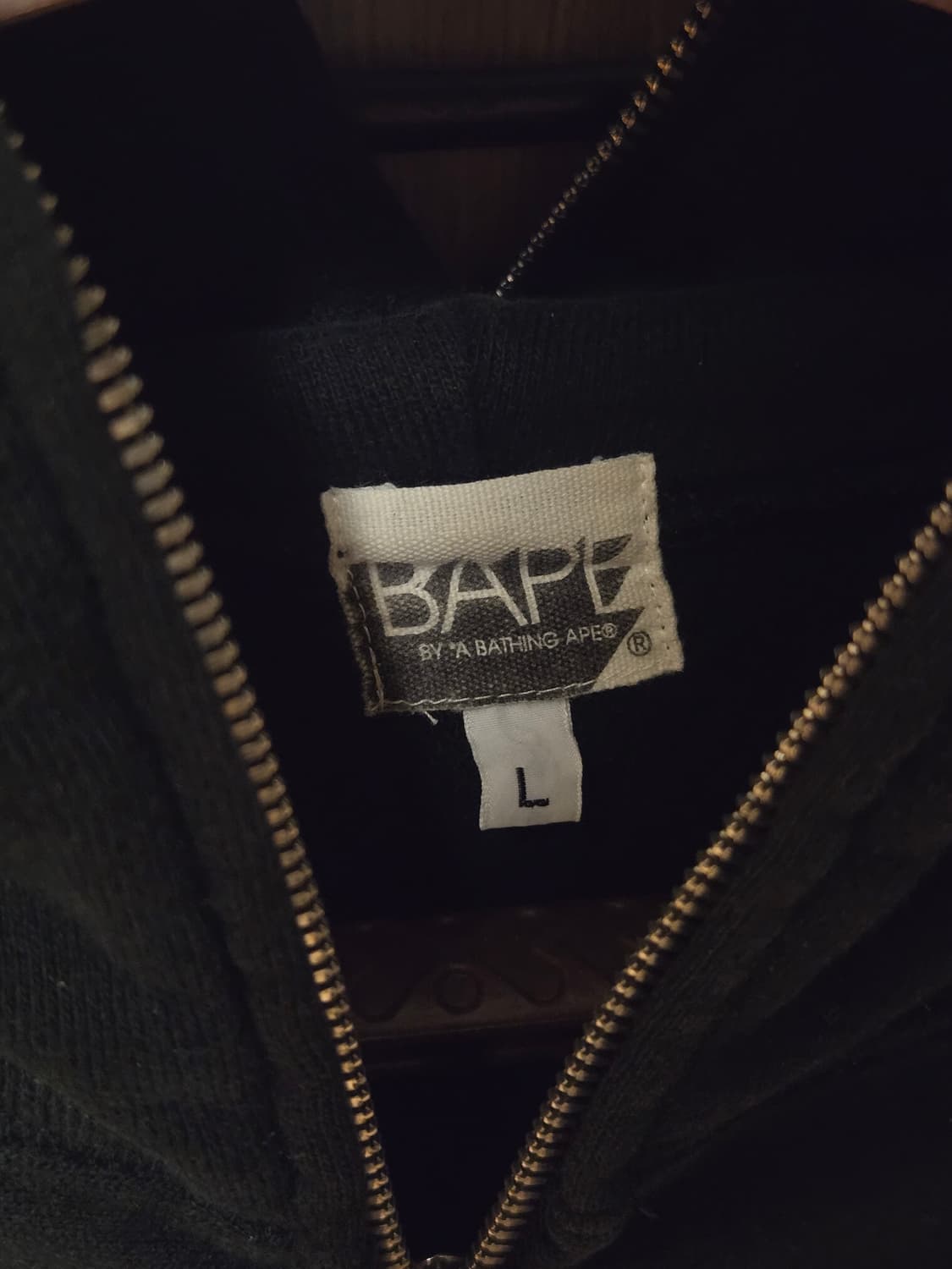 베이프 후드집업 블랙 L 상품이미지3
