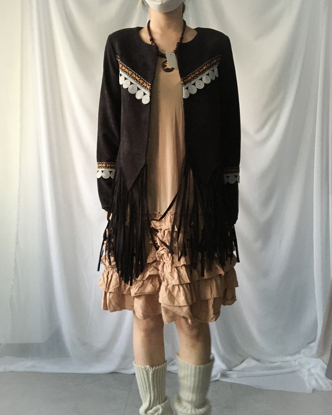 Ethnic mood fringe jacket 상품이미지6