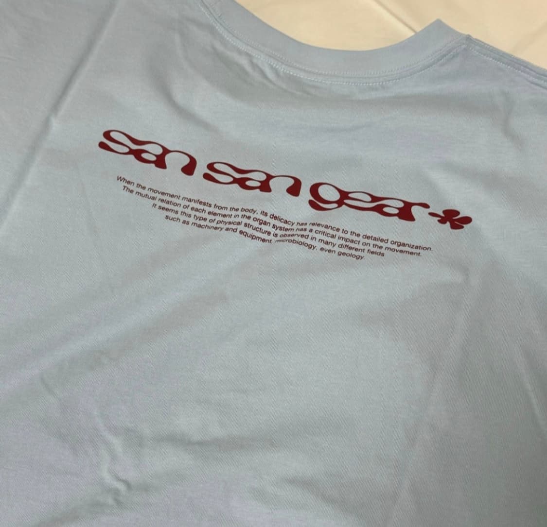 구매)산산기어 24ss 스카이블루 1사이즈 반팔 상품이미지1