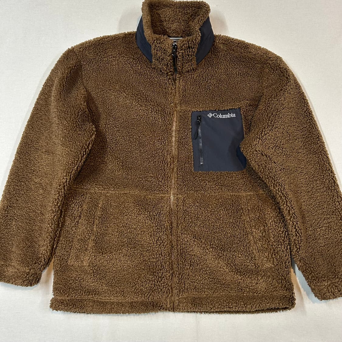 L) 컬럼비아 브라운 플리스 후리스 파일 자켓 상품이미지2