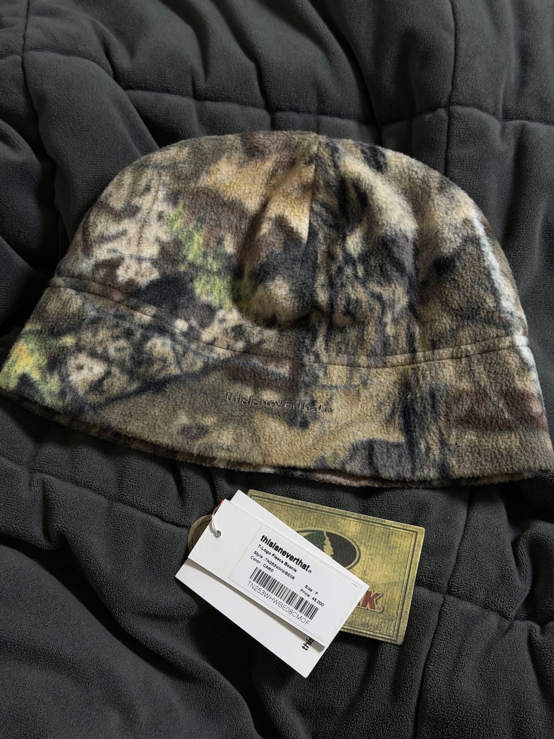 디스이즈네버댓 T-Logo Fleece Beanie Camo 상품이미지2