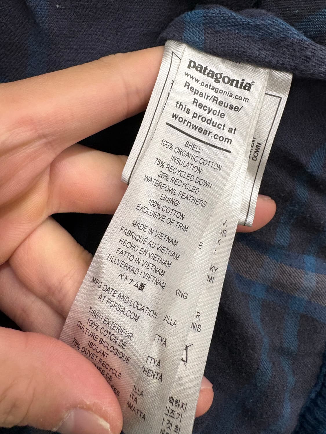 파타고니아 코듀로이 다운 자켓 웨이비 블루 상품이미지9