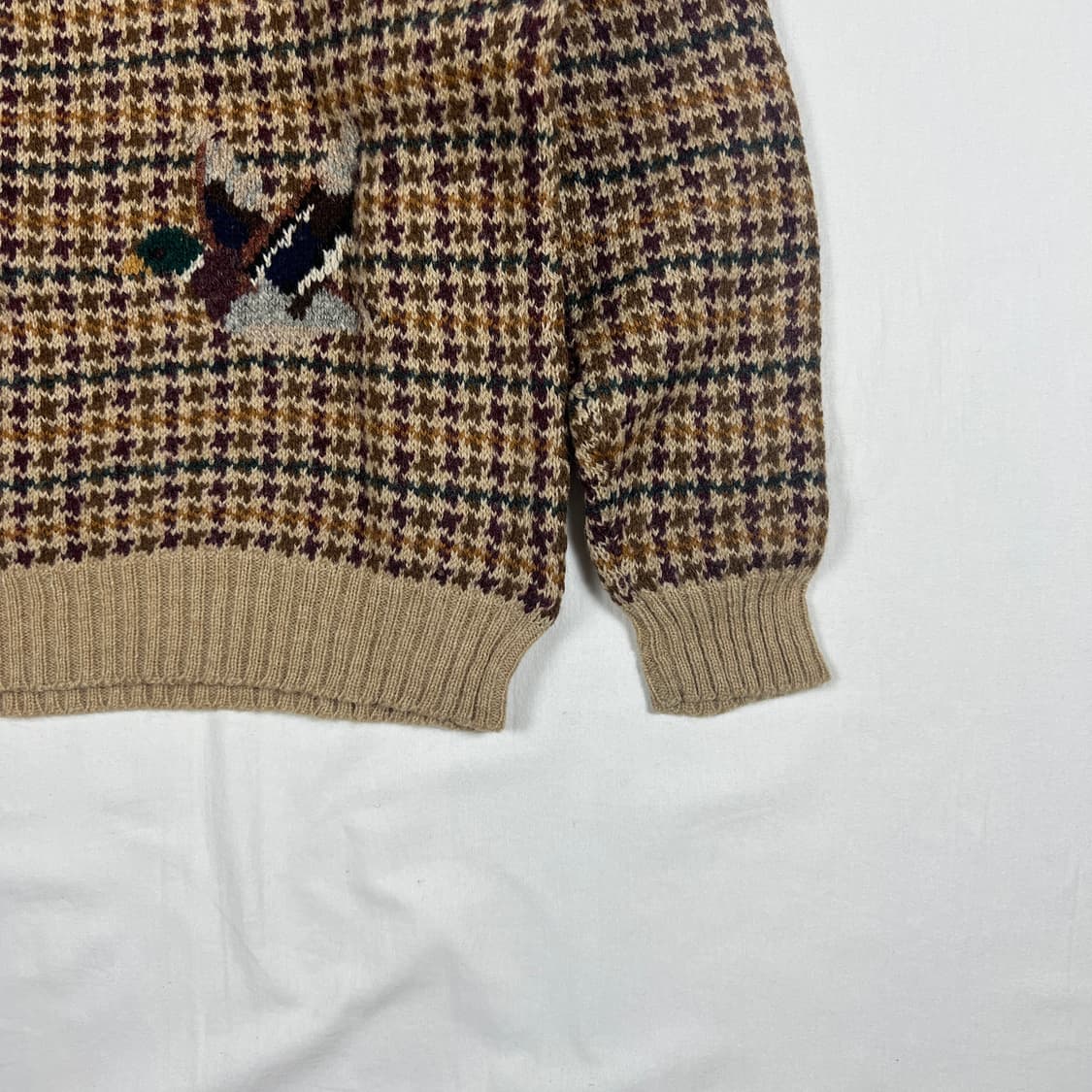 90‘s 폴로랄프로렌 천둥오리 체크 니트 스웨터 상품이미지7