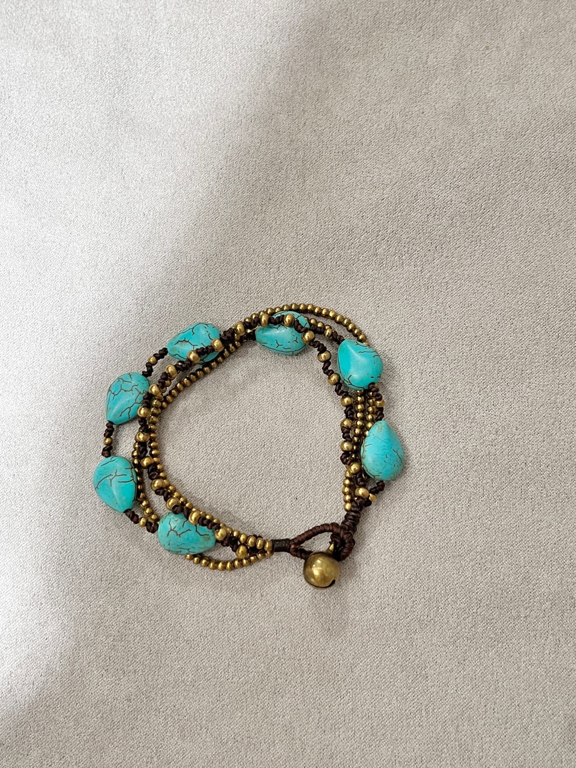 터키석 마크라메 방울 팔찌 상품이미지1