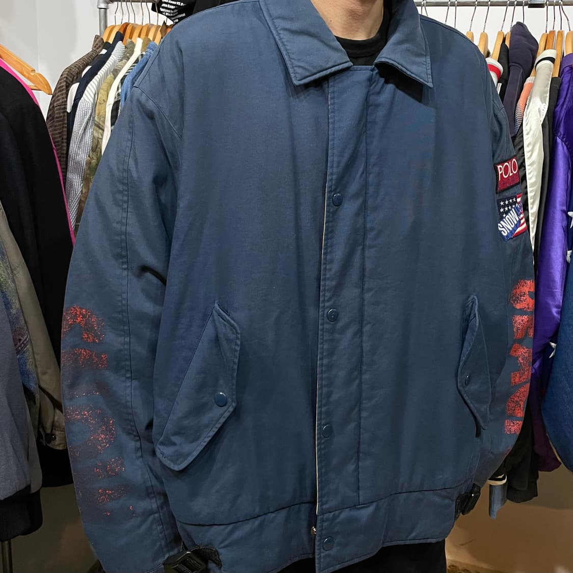 1990s 폴로 랄프로렌 스노우비치 스펠아웃 점퍼 자켓 상품이미지3