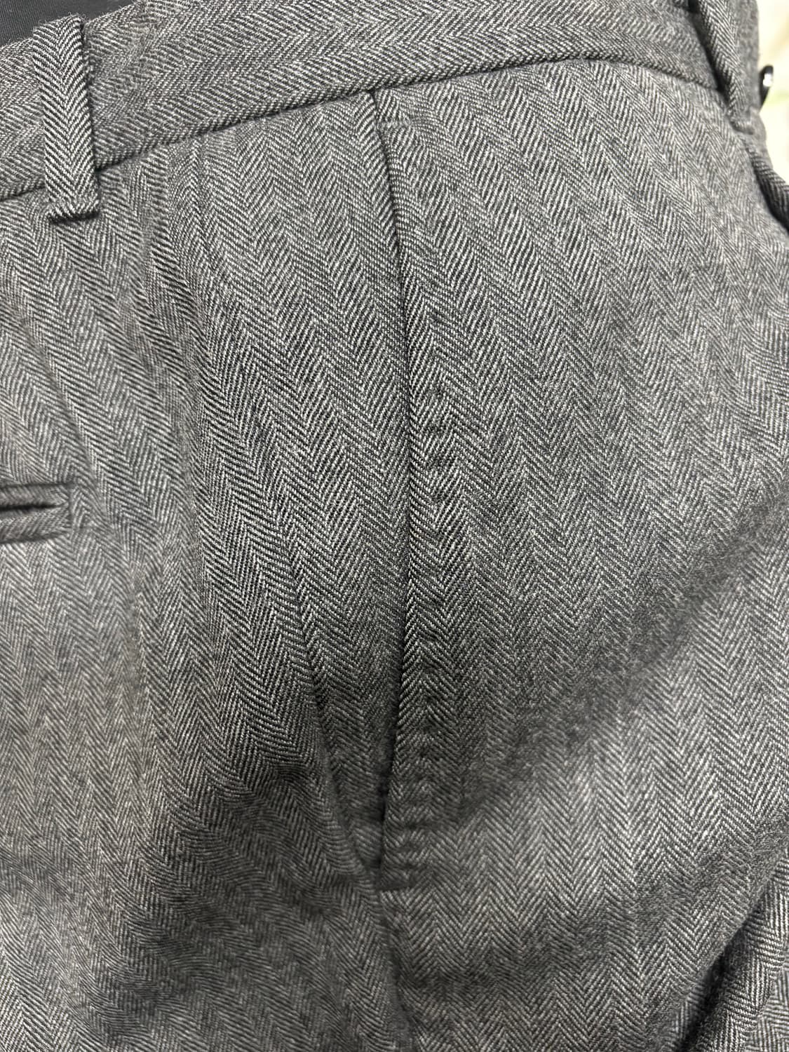 맨온더분 원턱 추동 울 슬랙스48/32"/그레이 상품이미지6