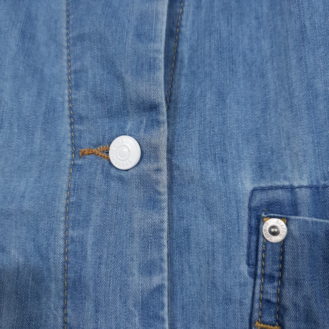 여성 XL) 한섬 시스템 신형 21ss 포켓 오버핏 데님 자켓 청자켓 상품이미지6