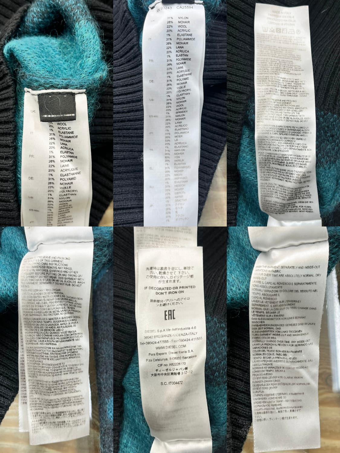 디젤 카모플라쥬 모헤어 니트 상품이미지6