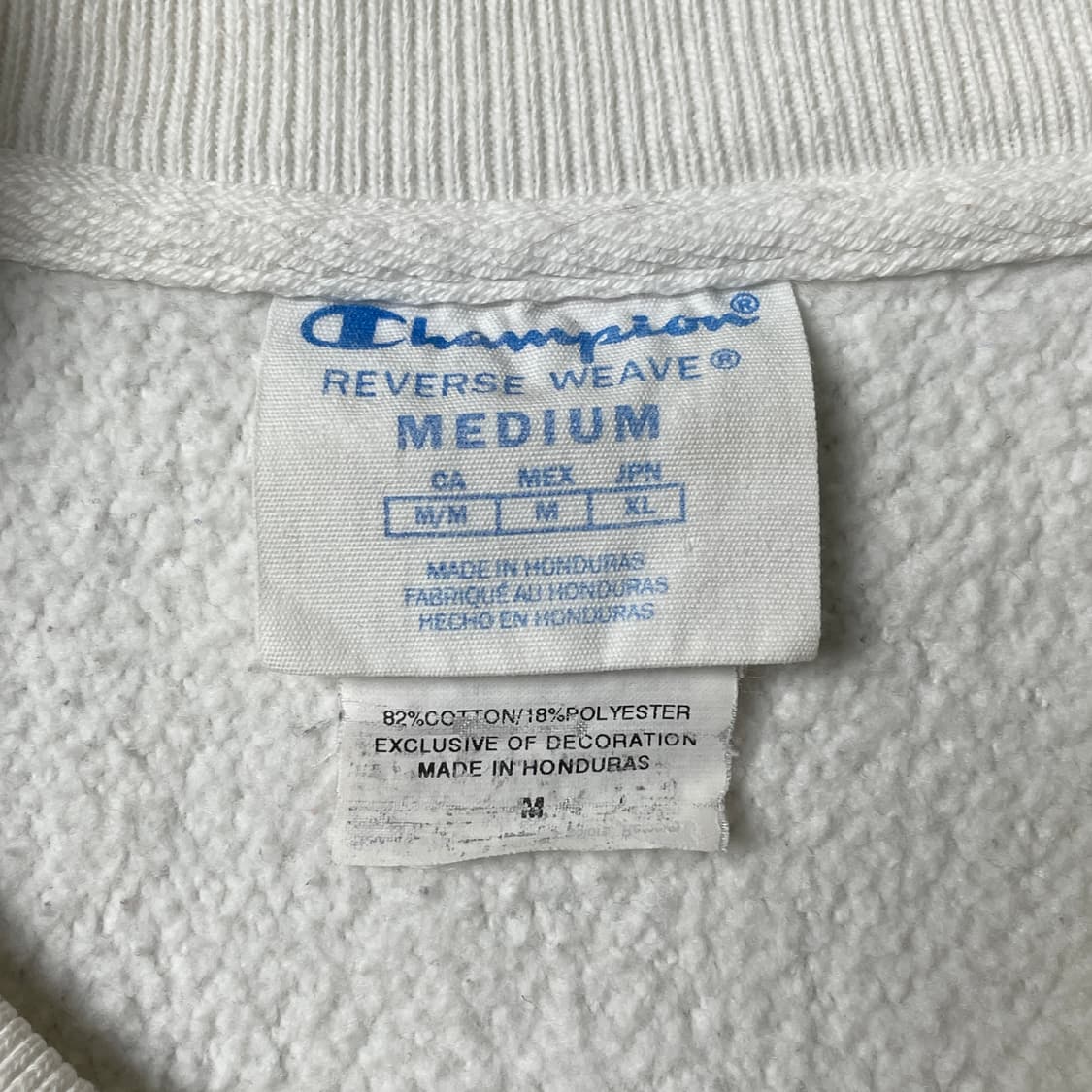 CHAMPION 챔피온 리버스위브 크림 기모 맨투맨 A00495 상품이미지9
