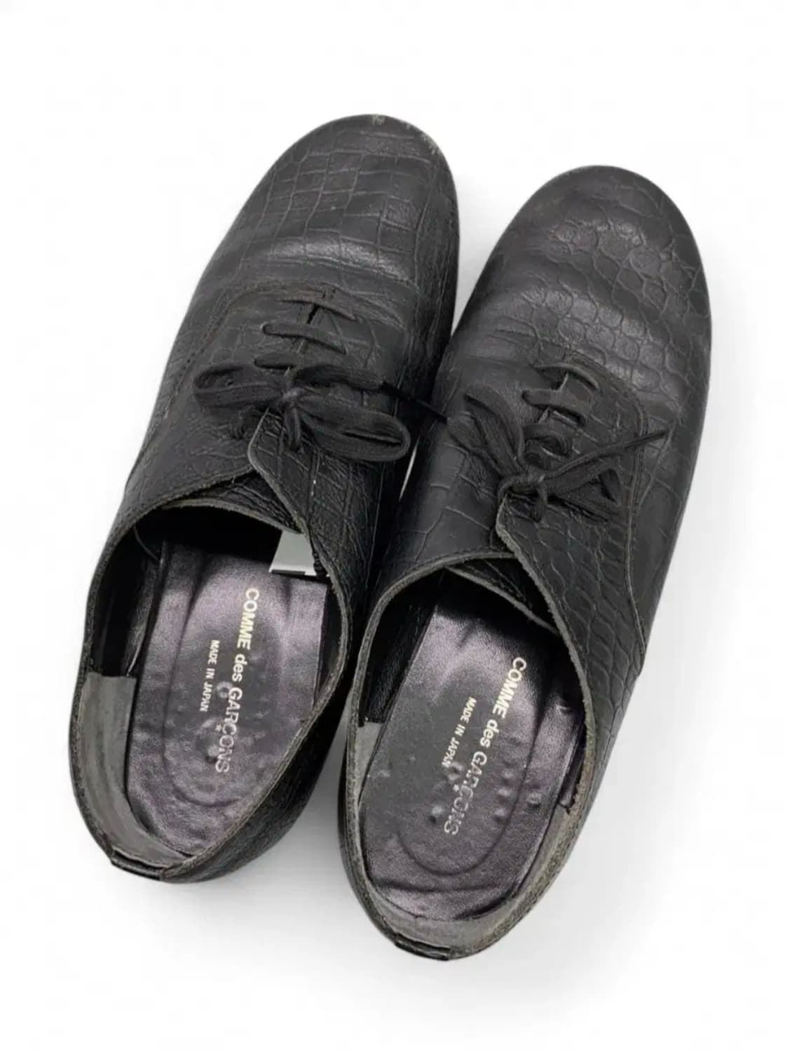 꼼데가르송 뱀피 디자인 가죽 플랫슈즈 상품이미지5