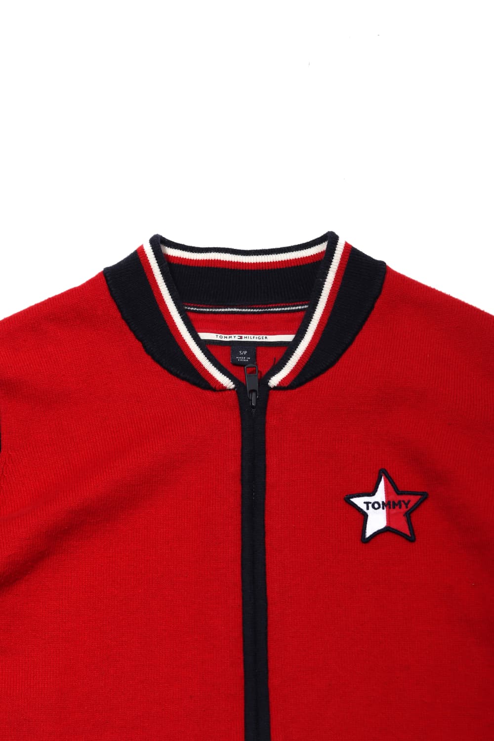 TOMMY HILFIGER  스타 로고 배색 니트 집업  women S 상품이미지3