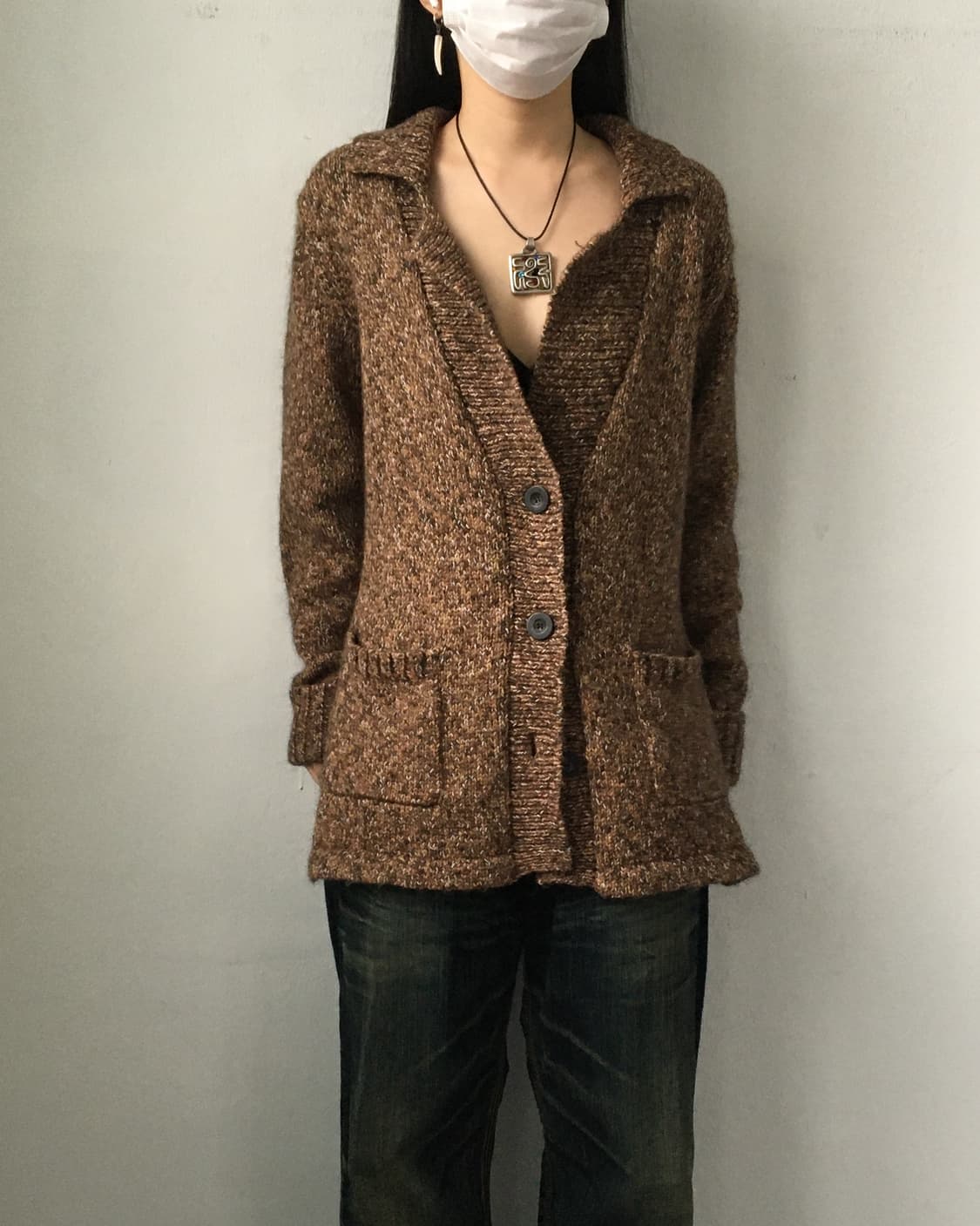 Collar point knit cardigan 상품이미지5