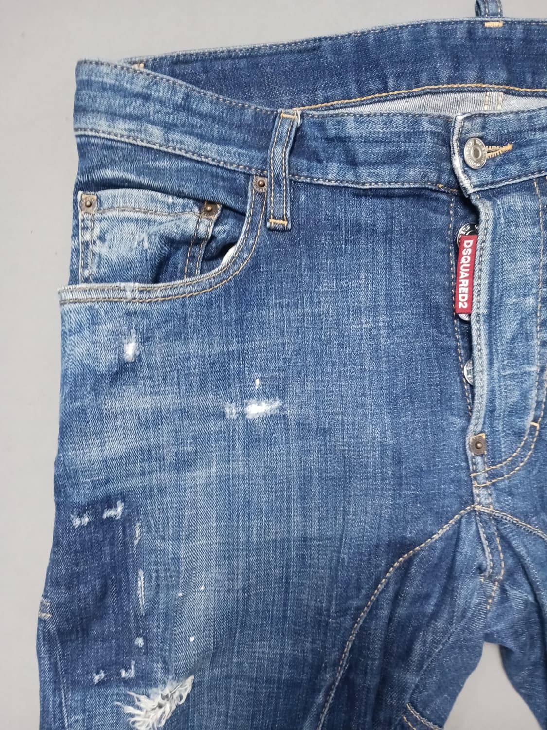 [48] 정품 디스퀘어드2 페인팅 딥워싱 타이디바이커진 청바지 32 33 상품이미지2