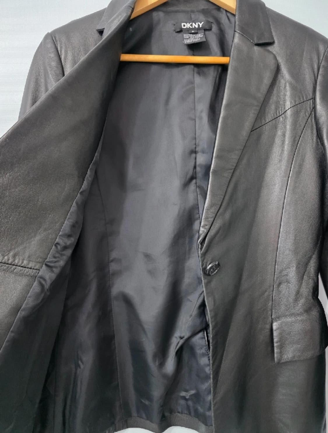 DKNY 블랙 가죽 자켓 ~55 상품이미지4