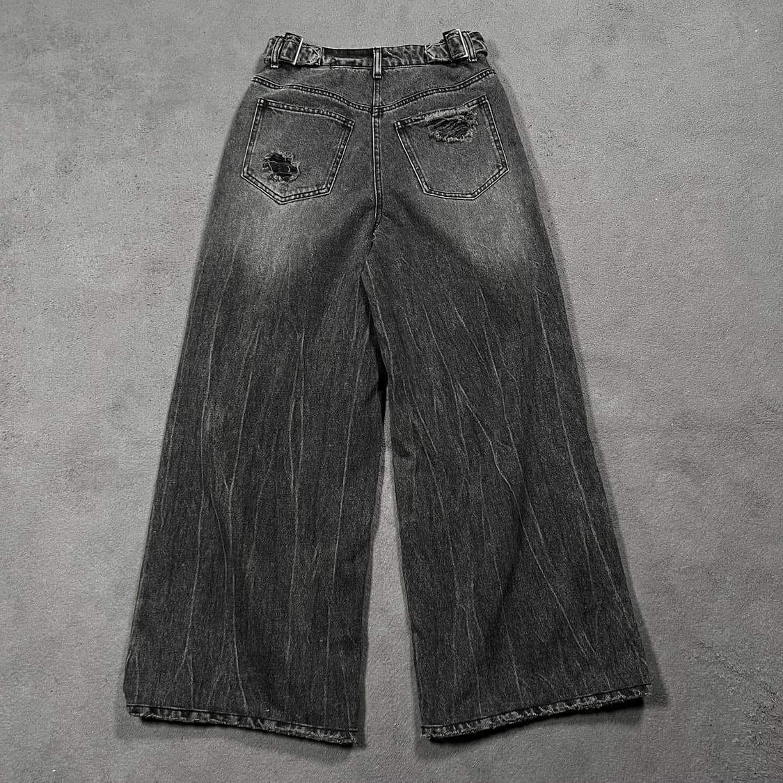 Juun.J 준지 디스트로이드 와이드 데님 팬츠 상품이미지3