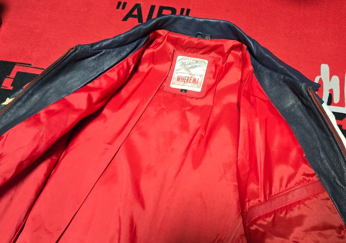 미국 성조기 가죽 레더 자켓 상품이미지2