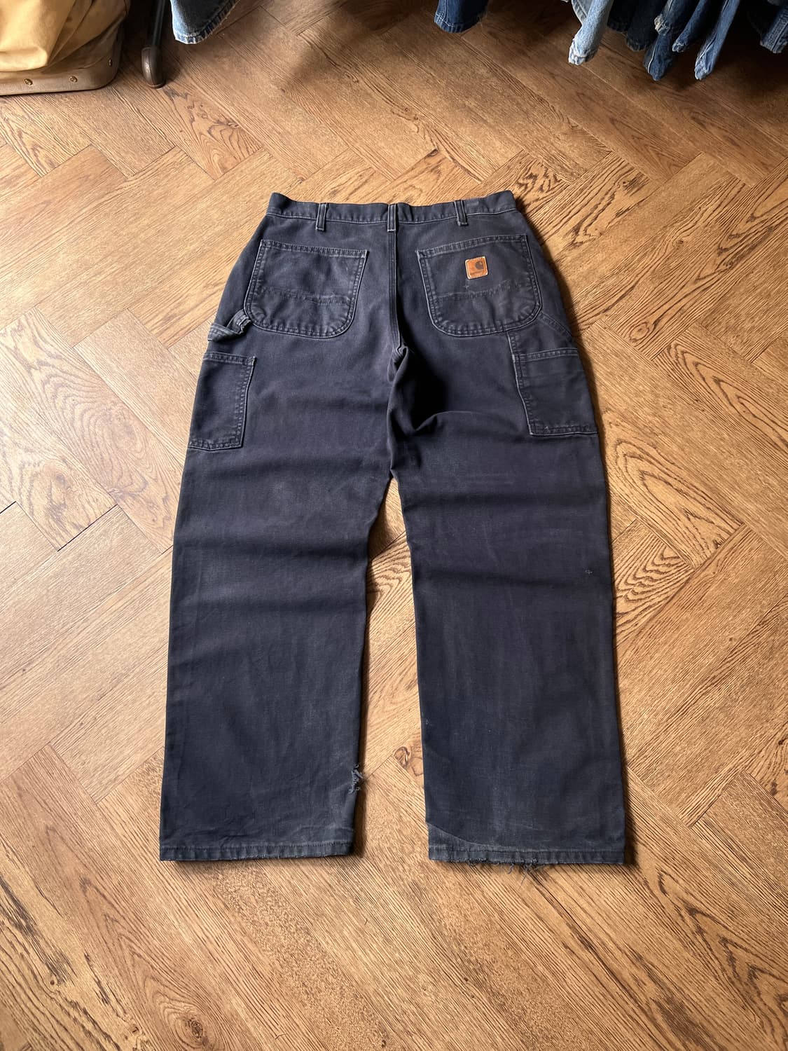 [32]칼하트 USA 빈티지 워싱 미드나잇 네이비 싱글니 카펜터 워크팬츠 상품이미지2
