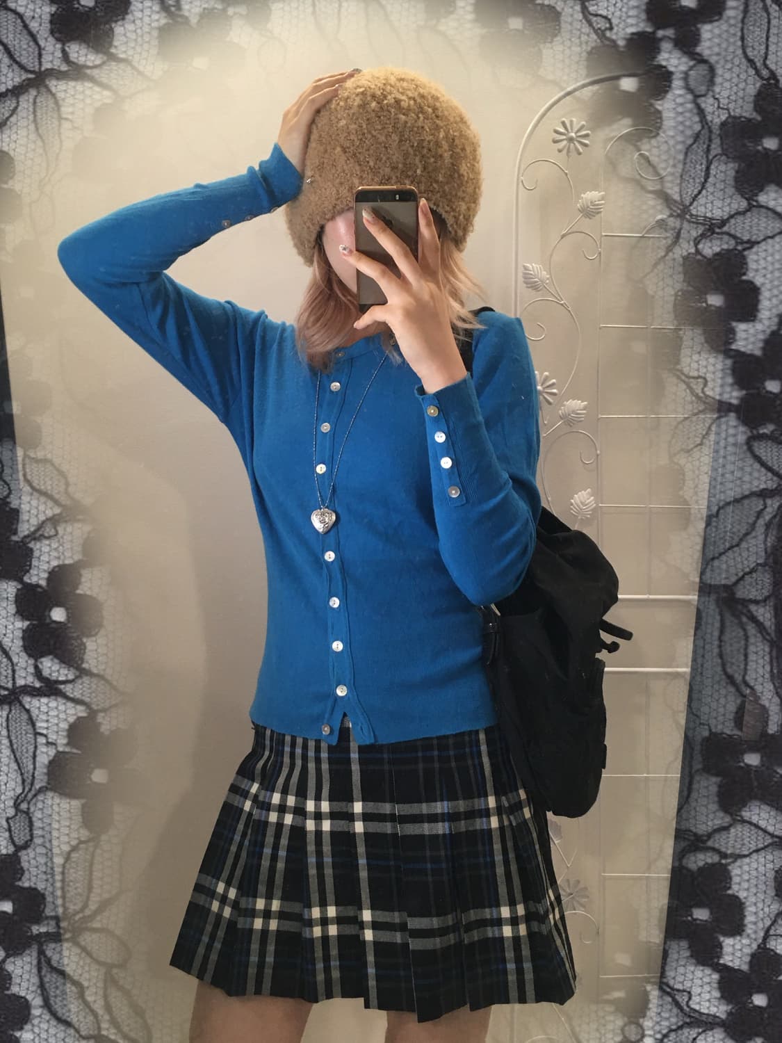 jpn vintage blue button cardigan 상품이미지1