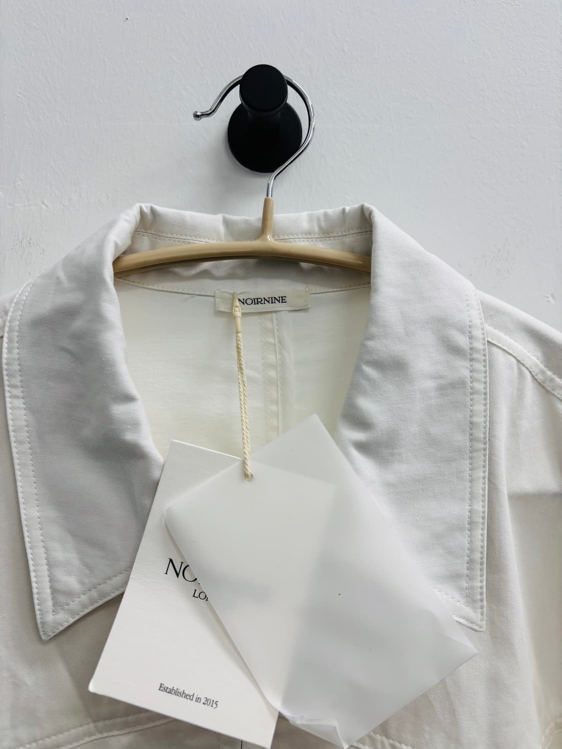 NOIRNINE(누아나인) 로고 자수 지퍼 블루종 자켓 상품이미지2