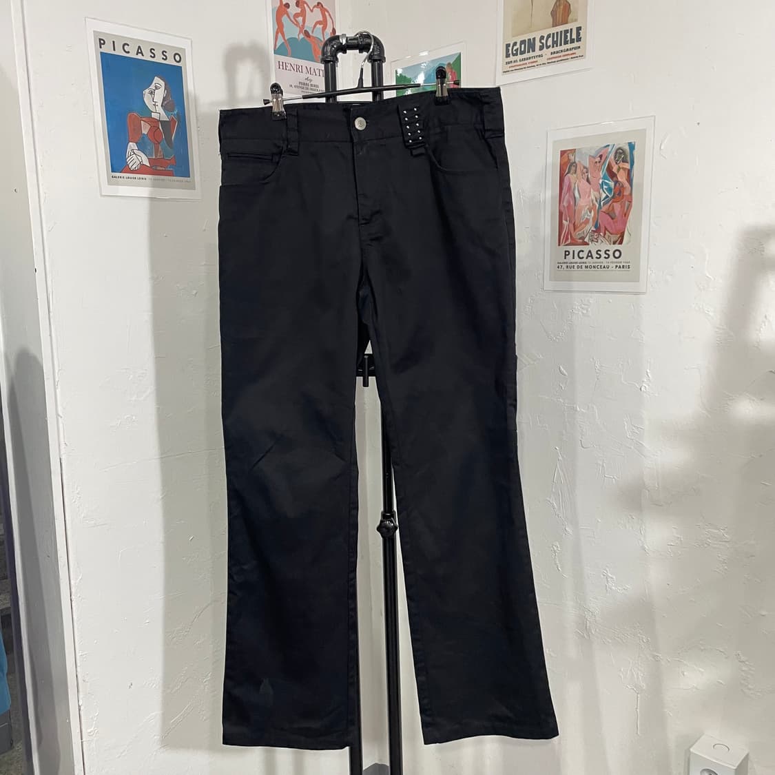 펑크 디테일 와이드 팬츠 상품이미지4