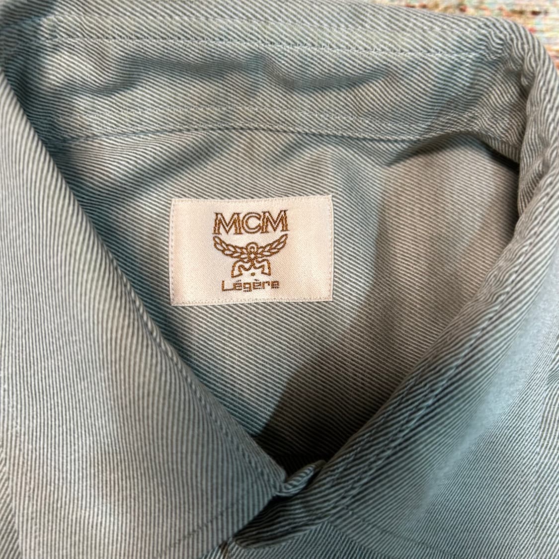 [XL] 00s MCM 레제르 라인 포켓 자수로고 셔츠 상품이미지3