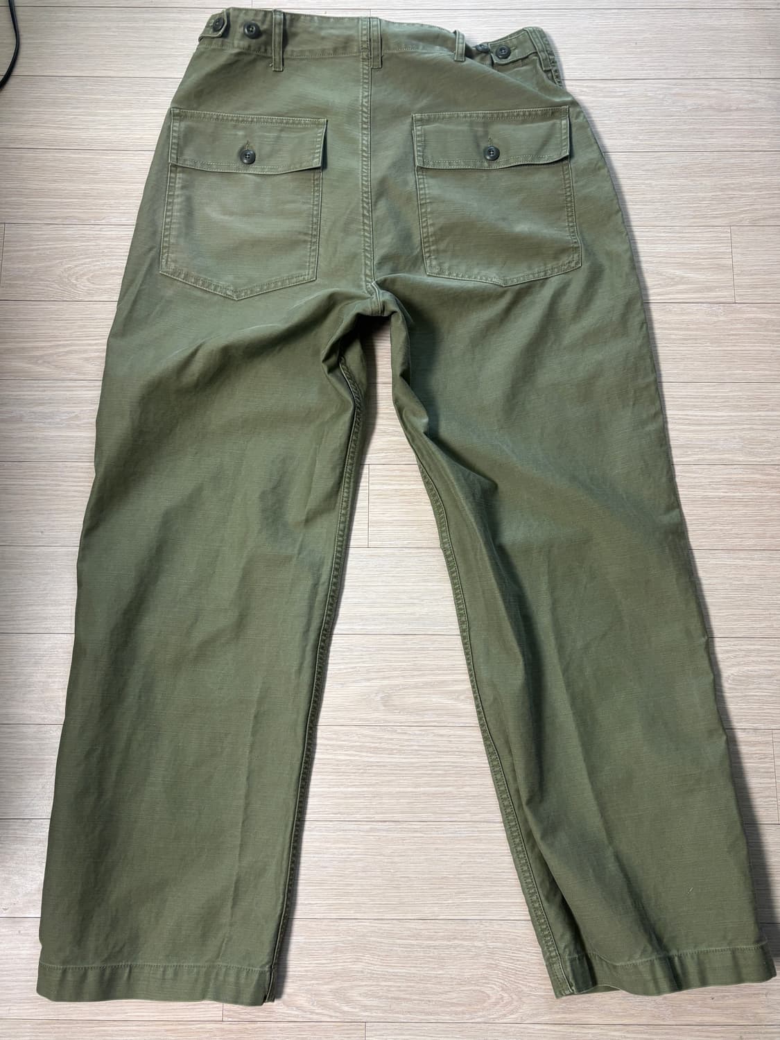 아웃스탠딩 퍼티그팬츠 워시드 올리브 s 상품이미지3