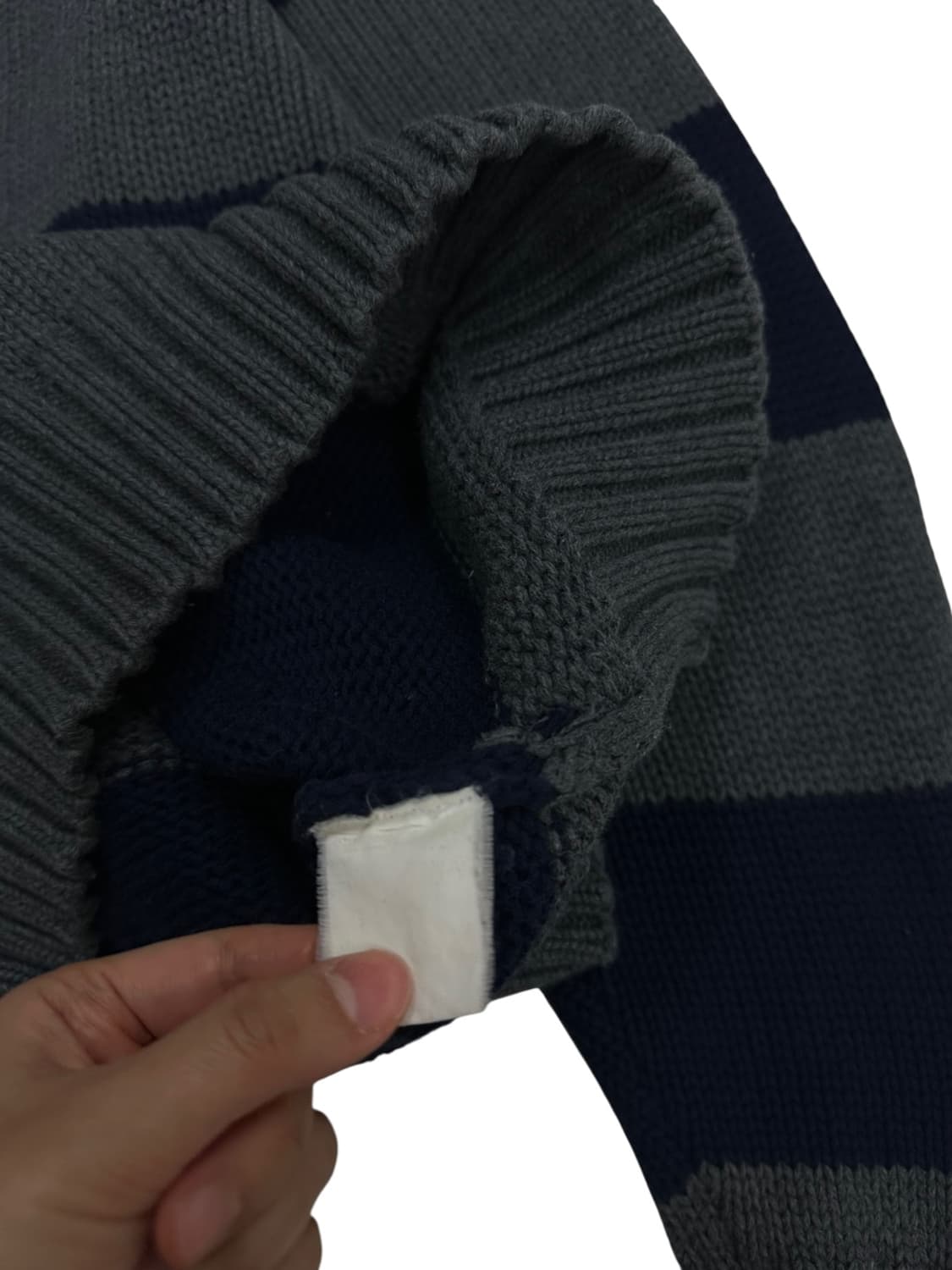 00s 폴로 줄무늬 니트 그레이&네이비 (L) 상품이미지8
