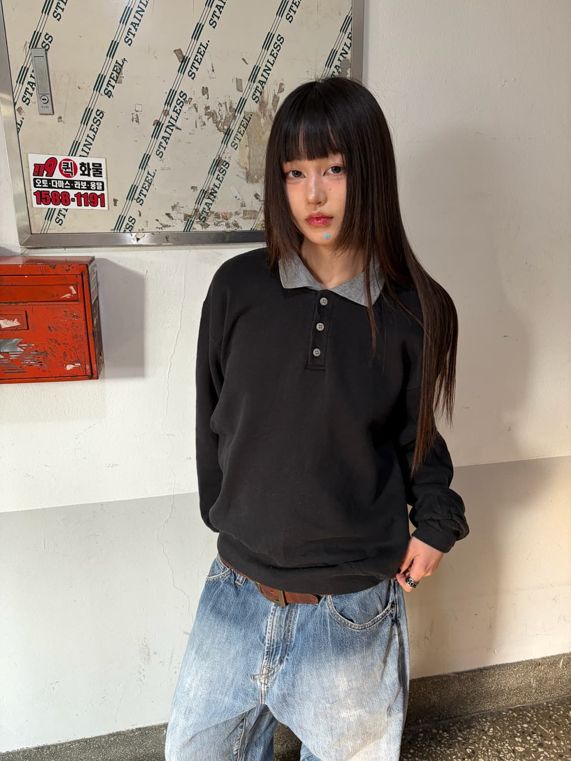 90s 올드스쿨 러셀 라지 헨리넥  상품이미지2