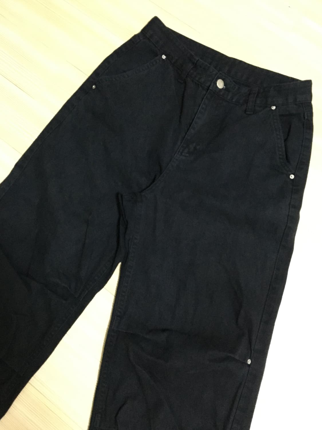 블랙 코튼팬츠 상품이미지1