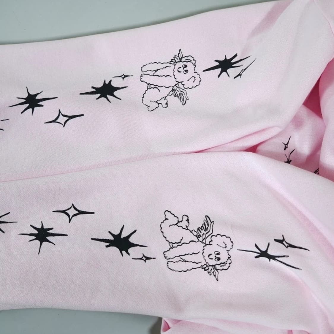 Niceghostclub 나이스고스트클럽 엔젤베어 후드티 핑크 오버핏 상품이미지7