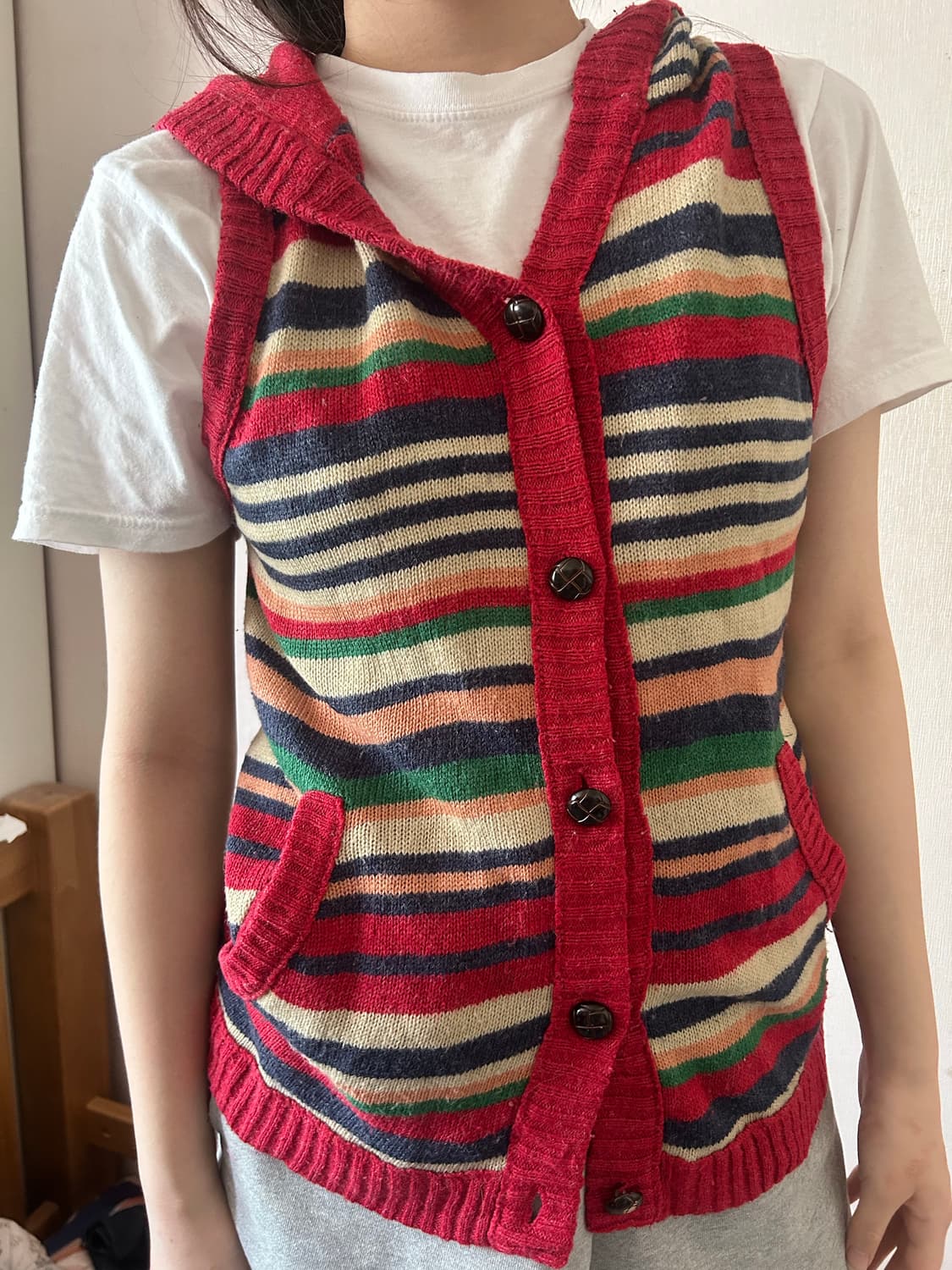 빈티지 니트 조끼 상품이미지1