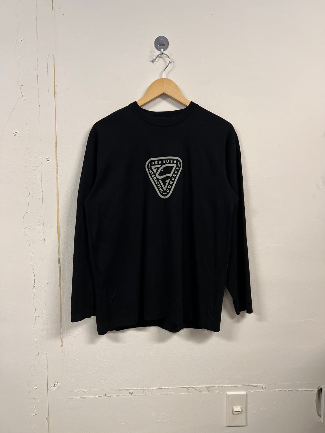 M) 베어 Bear USA 블랙 프린팅 긴팔티 T292 상품이미지1