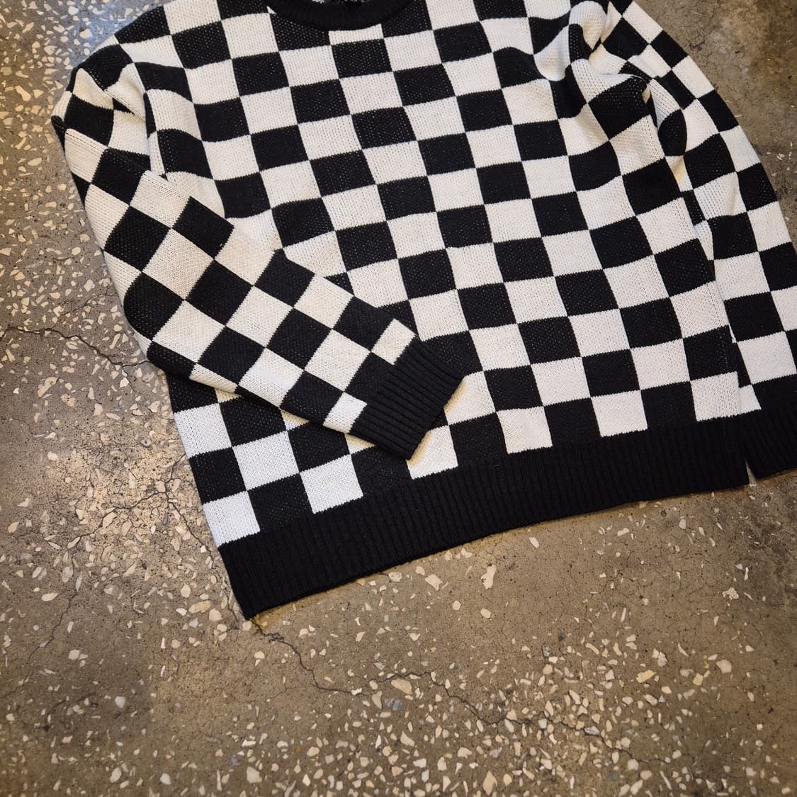 FREE 체스체크 니트 상품이미지5