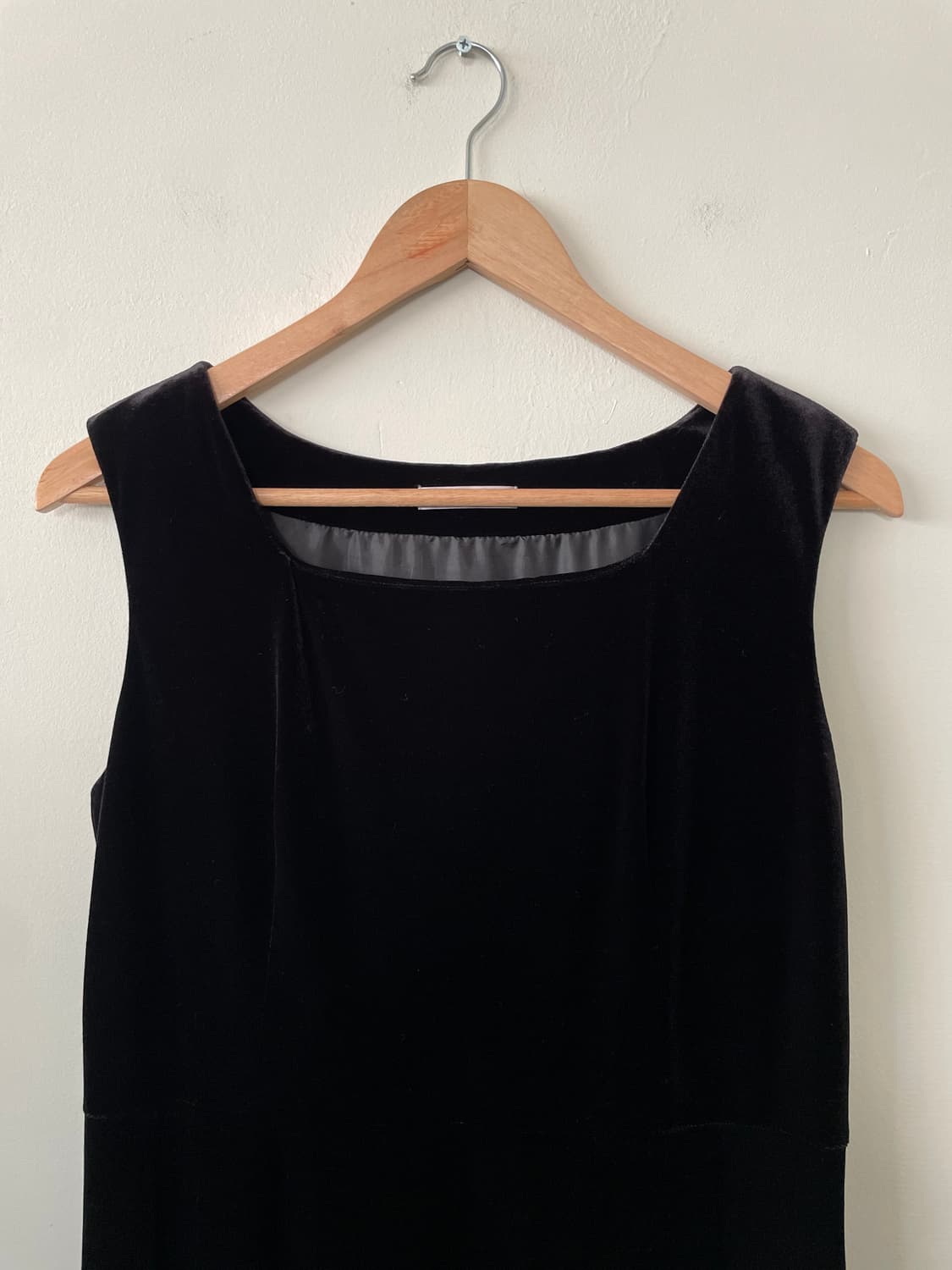 vintage black squre neck flare dress 상품이미지3