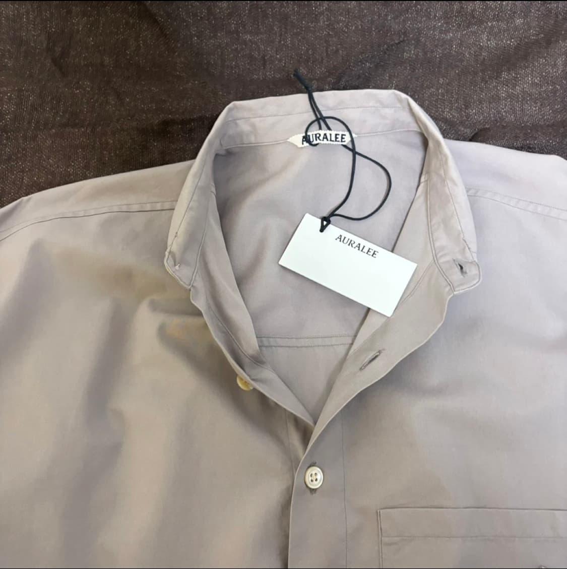 새상품급/오라리 빅트윌 셔츠 4 라이트 브라운 상품이미지5