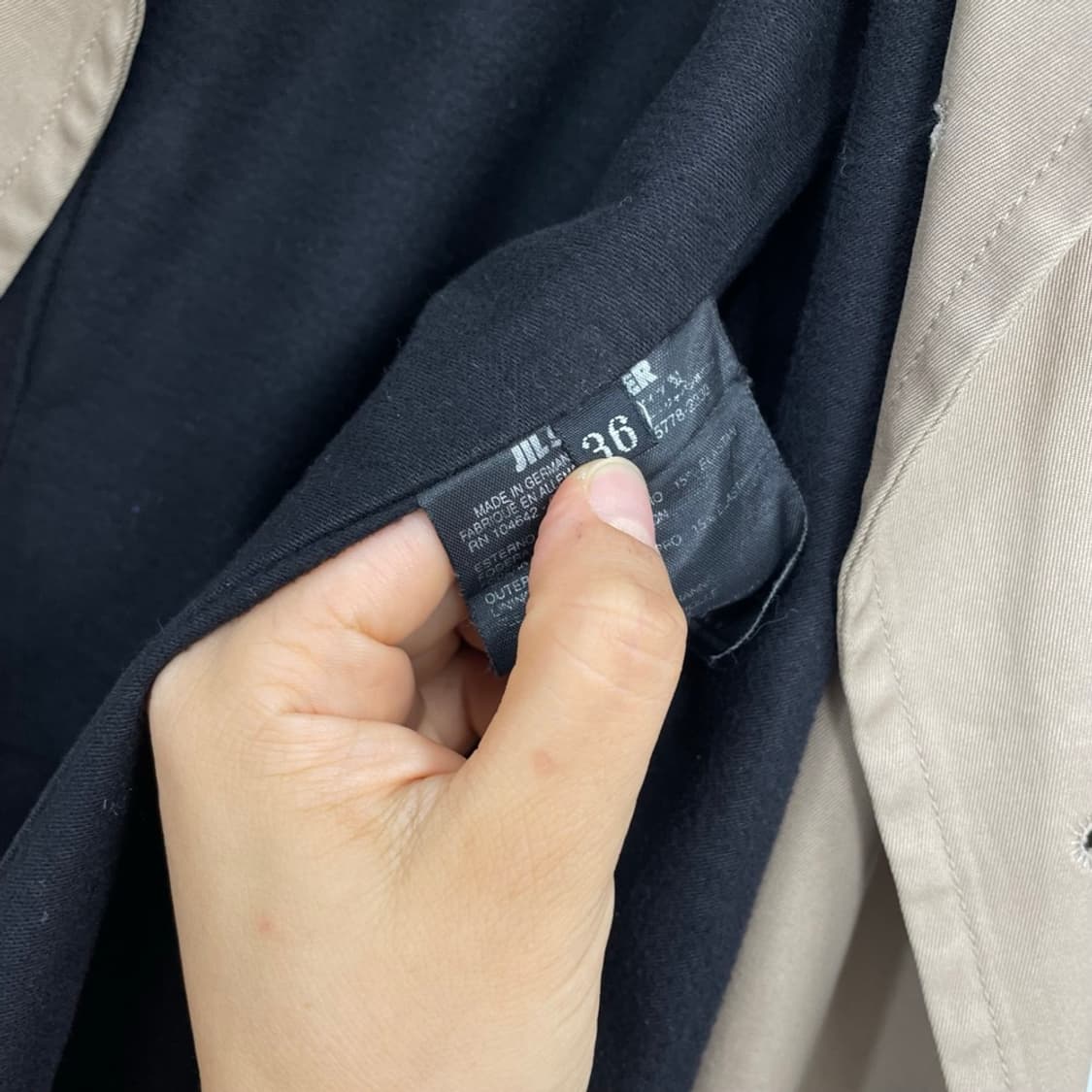 질샌더 JIL SANDER 베이지 더블브레스티드 트렌치코트 36 상품이미지4