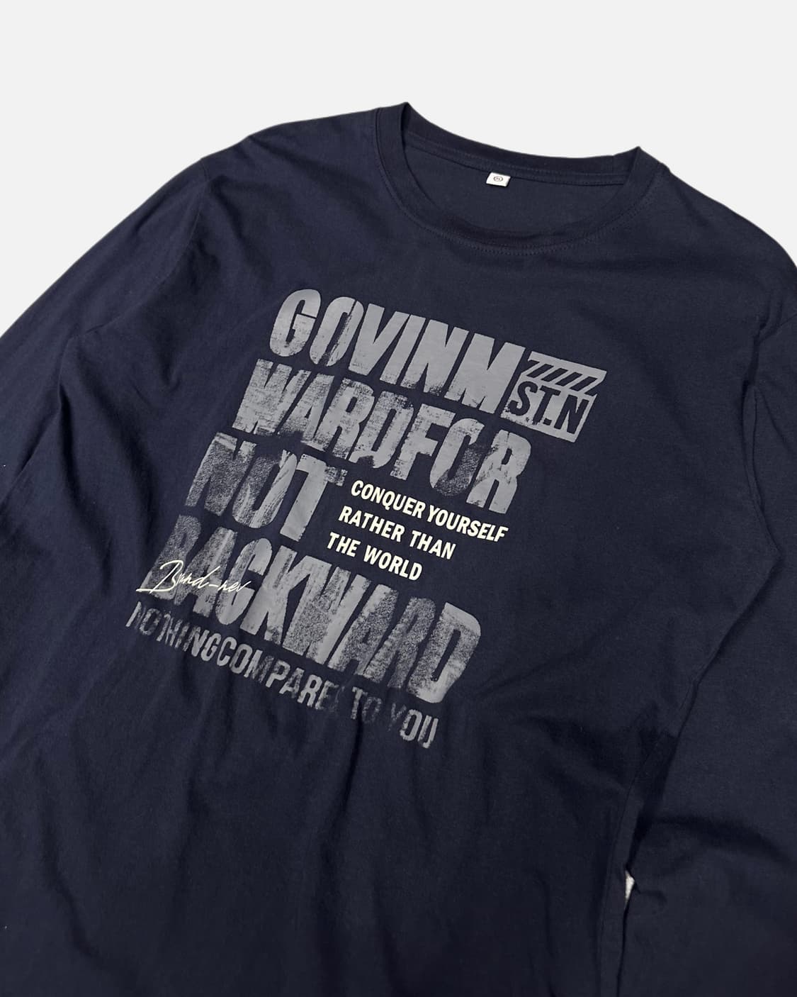 grunge lettering navy t-shirt 상품이미지2