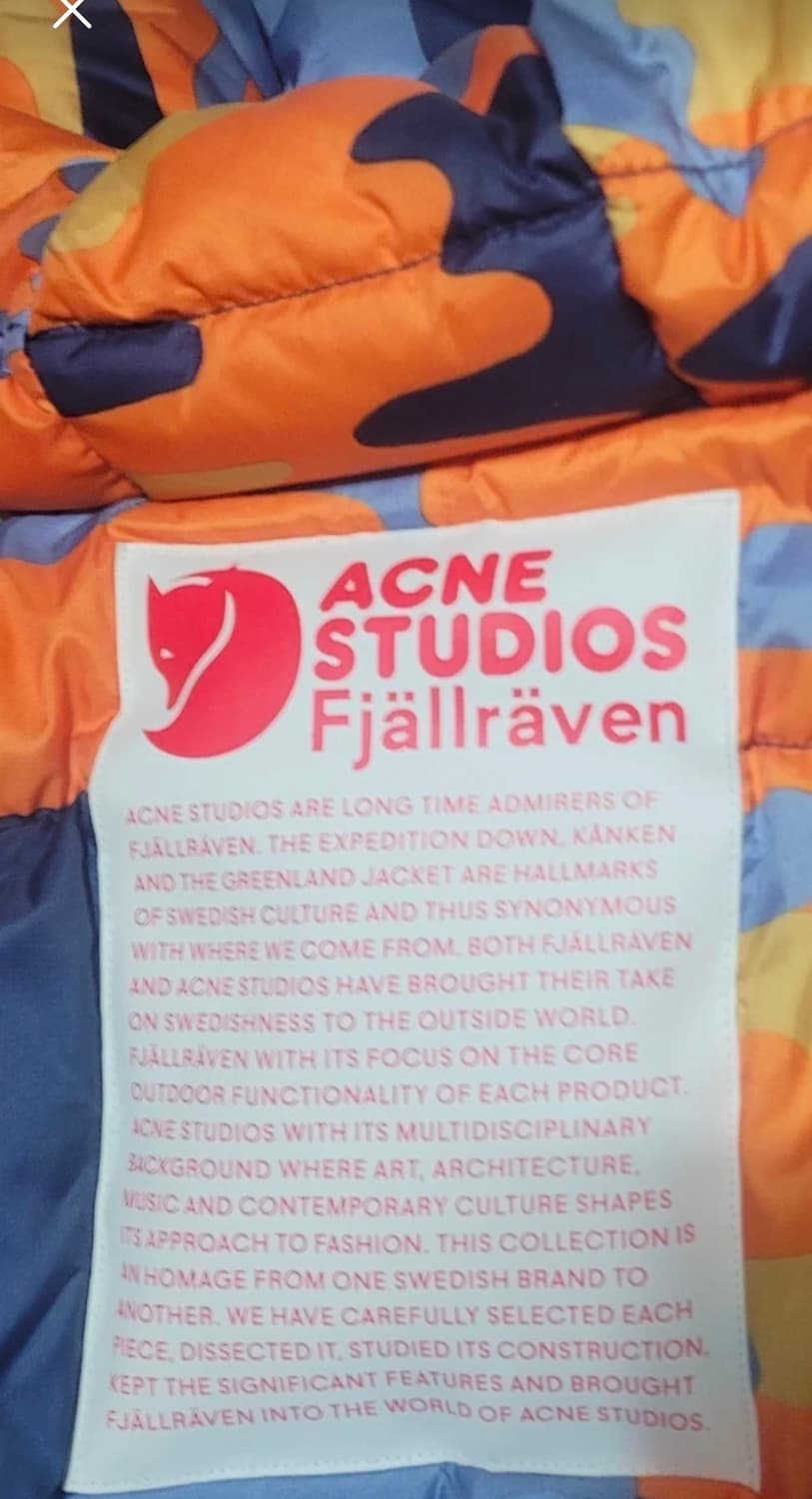 아크네 스튜디오 Fjallraven 콜라보 패딩(대장급) 상품이미지6