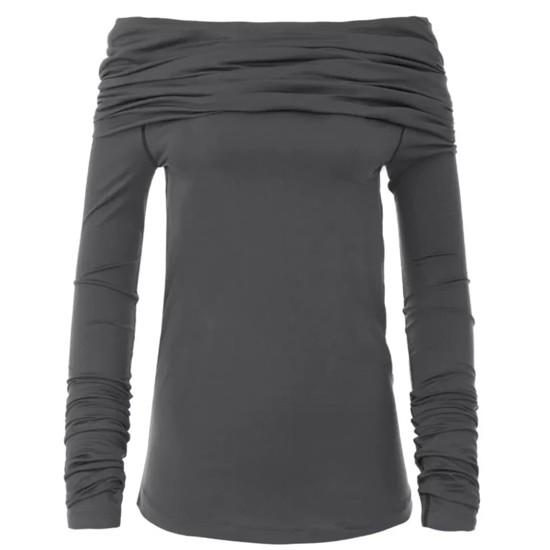 nache DRAPING LONG SLEEVE CHARCOAL 상품이미지2