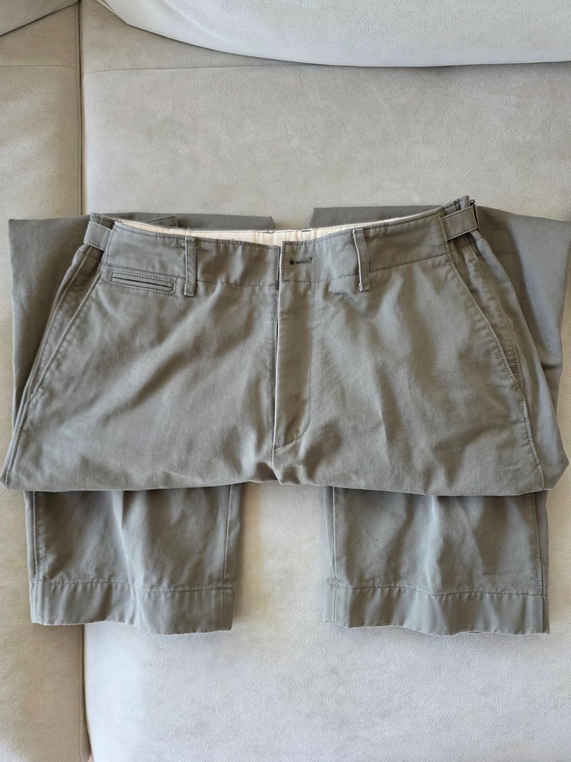 인더로우 와이드 오피서 치노팬츠 올리브그레이 2 상품이미지2