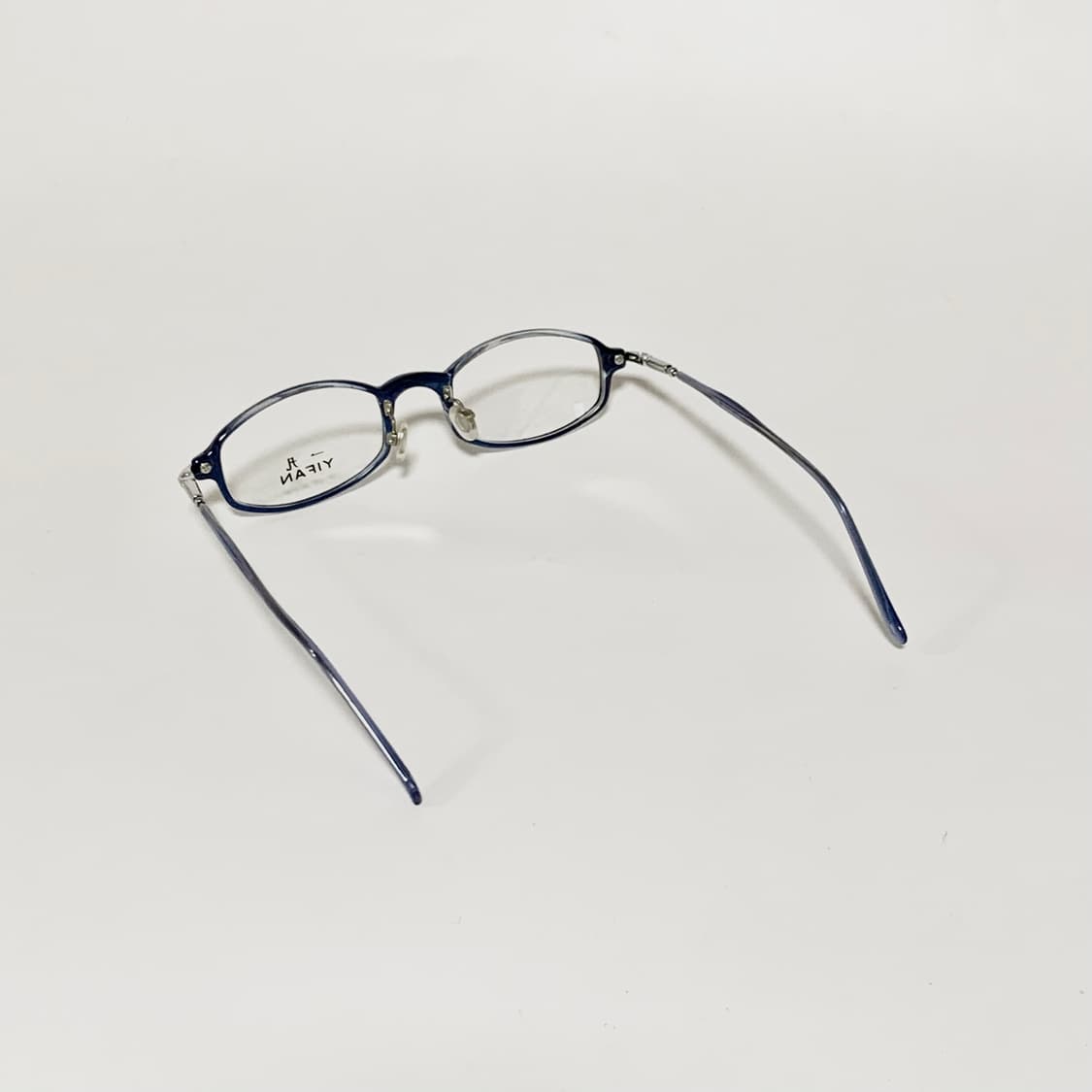 982 데드스탁 빈티지 안경테 레트로 타원형 오벌 슬림 블루 남녀공용 상품이미지6