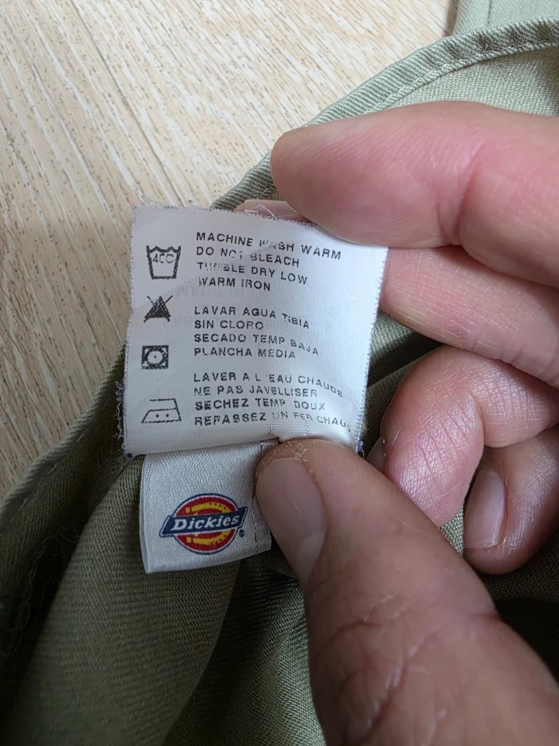 디키즈 1574 워크 셔츠 카키 M 상품이미지8