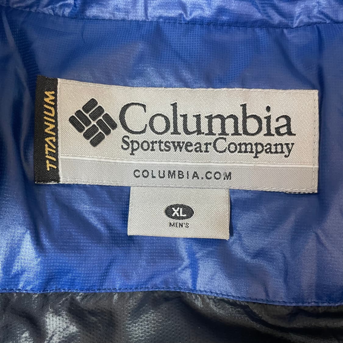 컬럼비아 pertex 구스다운 블루 패딩 XL 상품이미지5