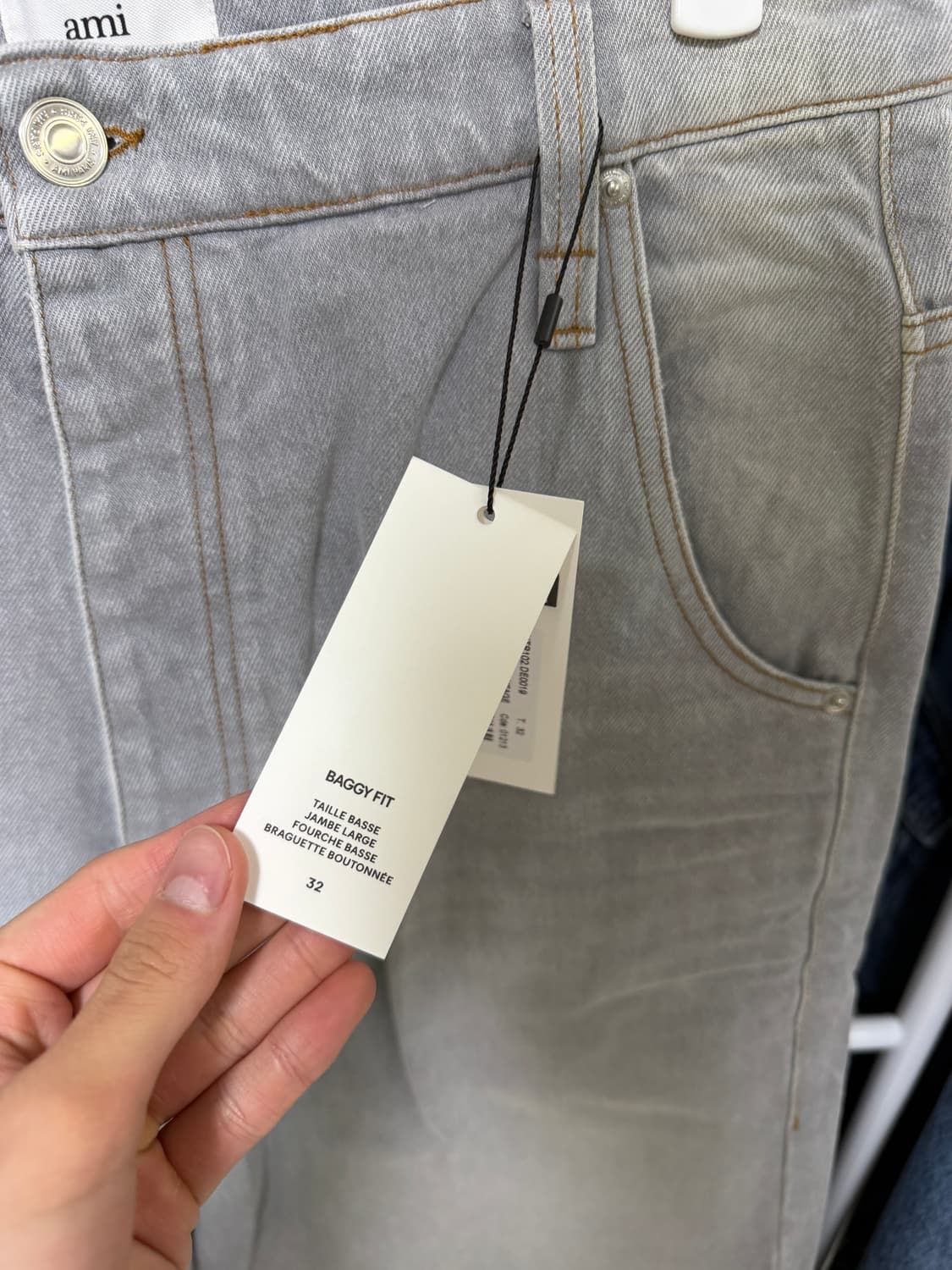 아미 배기핏 데님 빈티지 그레이(32 새상품) 상품이미지8