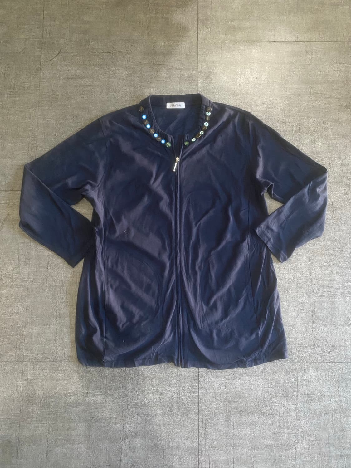 일본 Simplelife 올드스쿨아메카지 모리걸너드남 라운드디테일가디건 상품이미지1