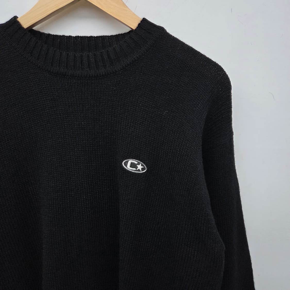 컨버스 블랙 니트 남 L 상품이미지3